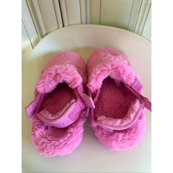 Nike Women's Calm SE Fuzzy Fur Cozy Slip On Slides Mules Playful Pink Size 5 - Picture 12 of 15